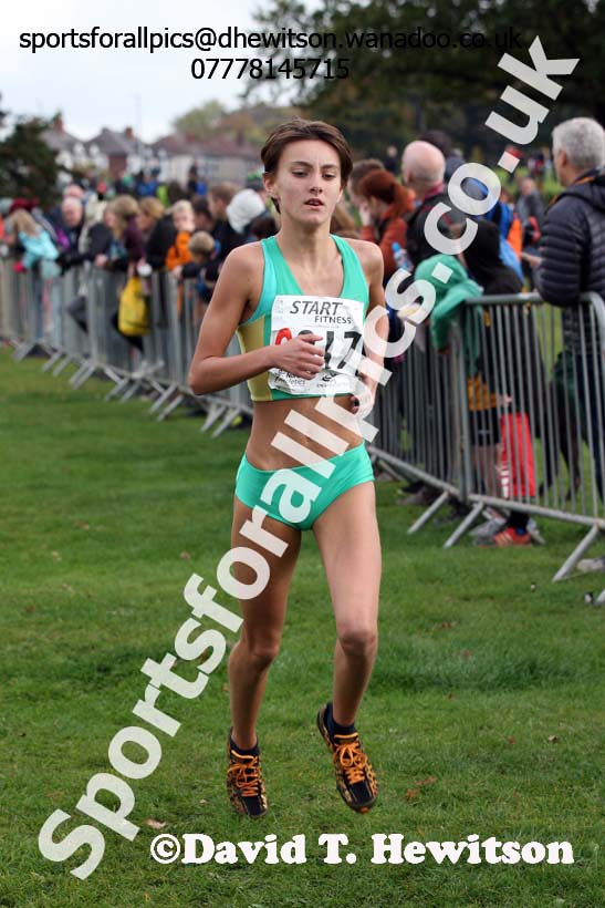 Girls under-13s Northern Cross Country Relays, Graves Park, Sheffield. Photo: David T. Hewitson/Sports for All Pics